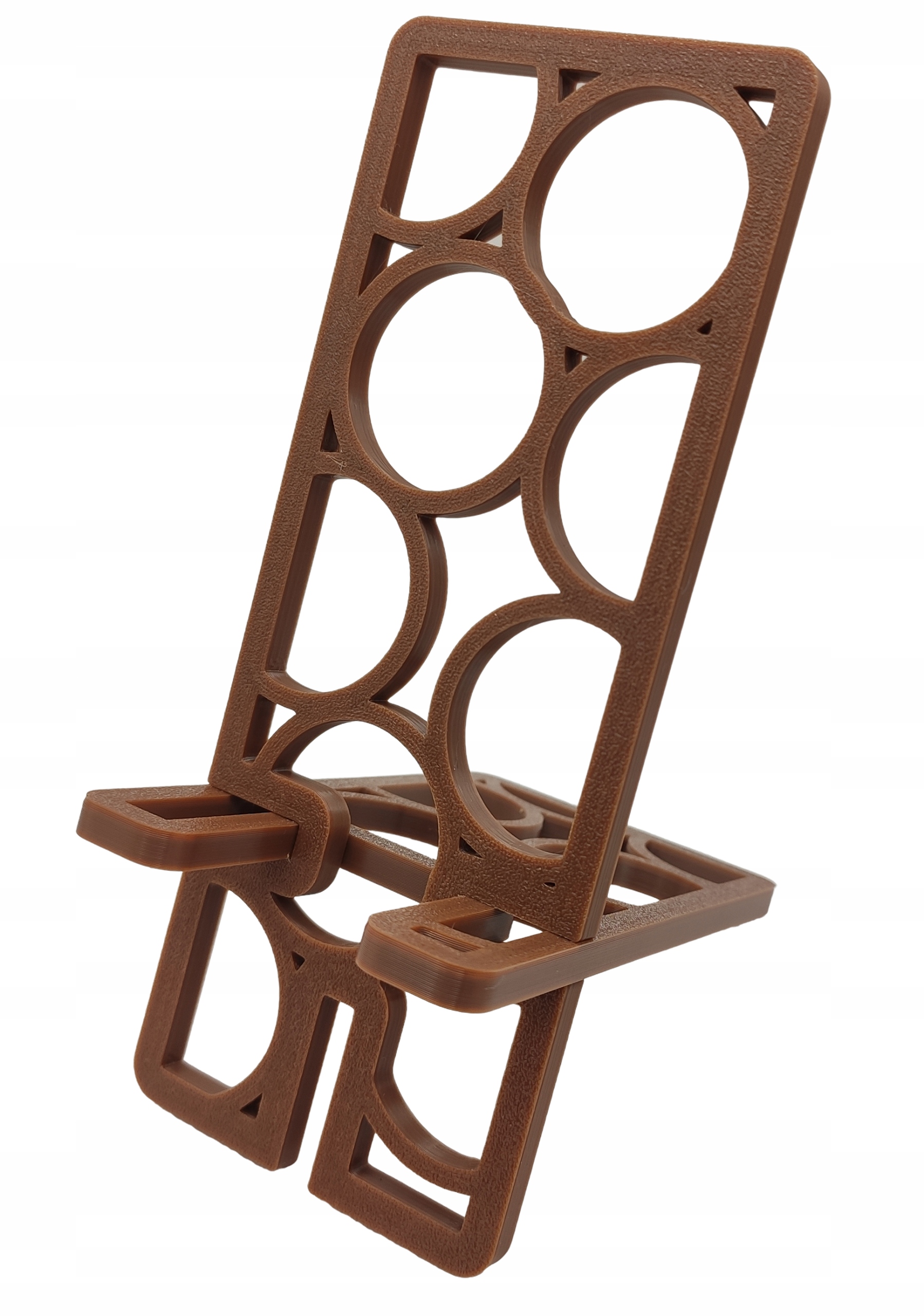 Brązowa Podstawka pod telefon smartfon Podpórka Uchwyt Stojak Druk 3D