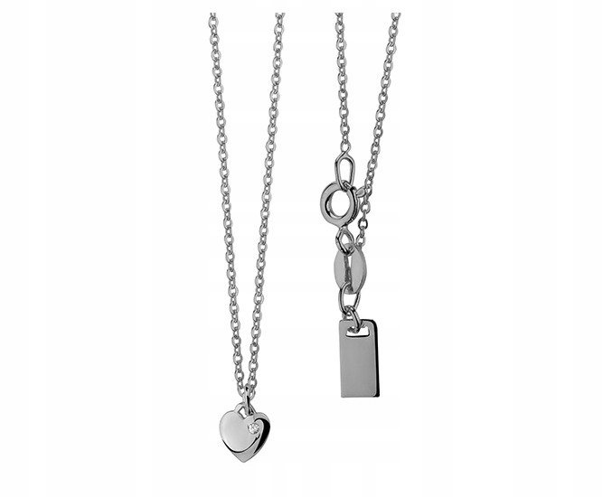 

Srebrny Naszyjnik Gwiazd Serce Serduszko Cyrkonia