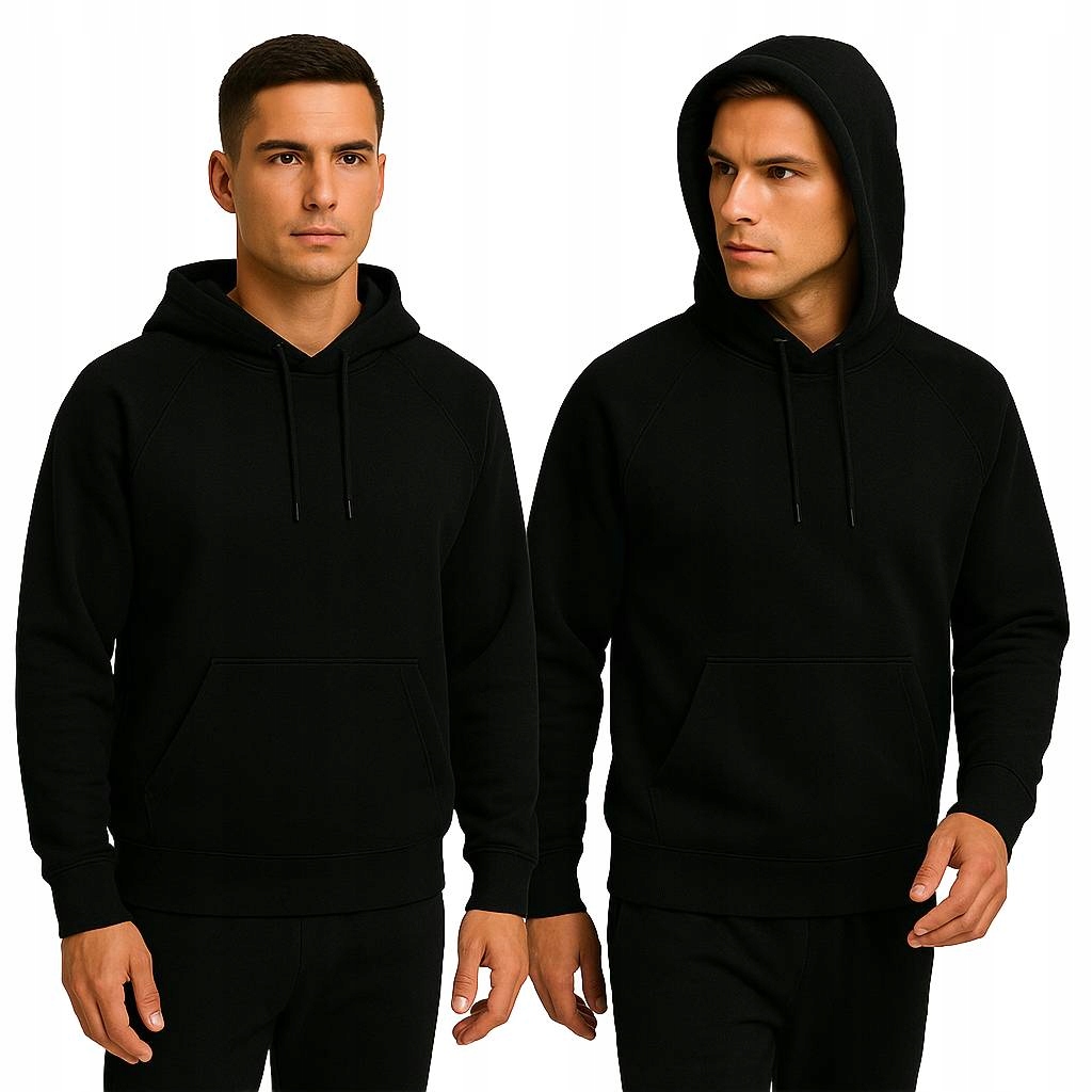 Pánská mikina s kapucí boxy klokanka Černá W5101 XL