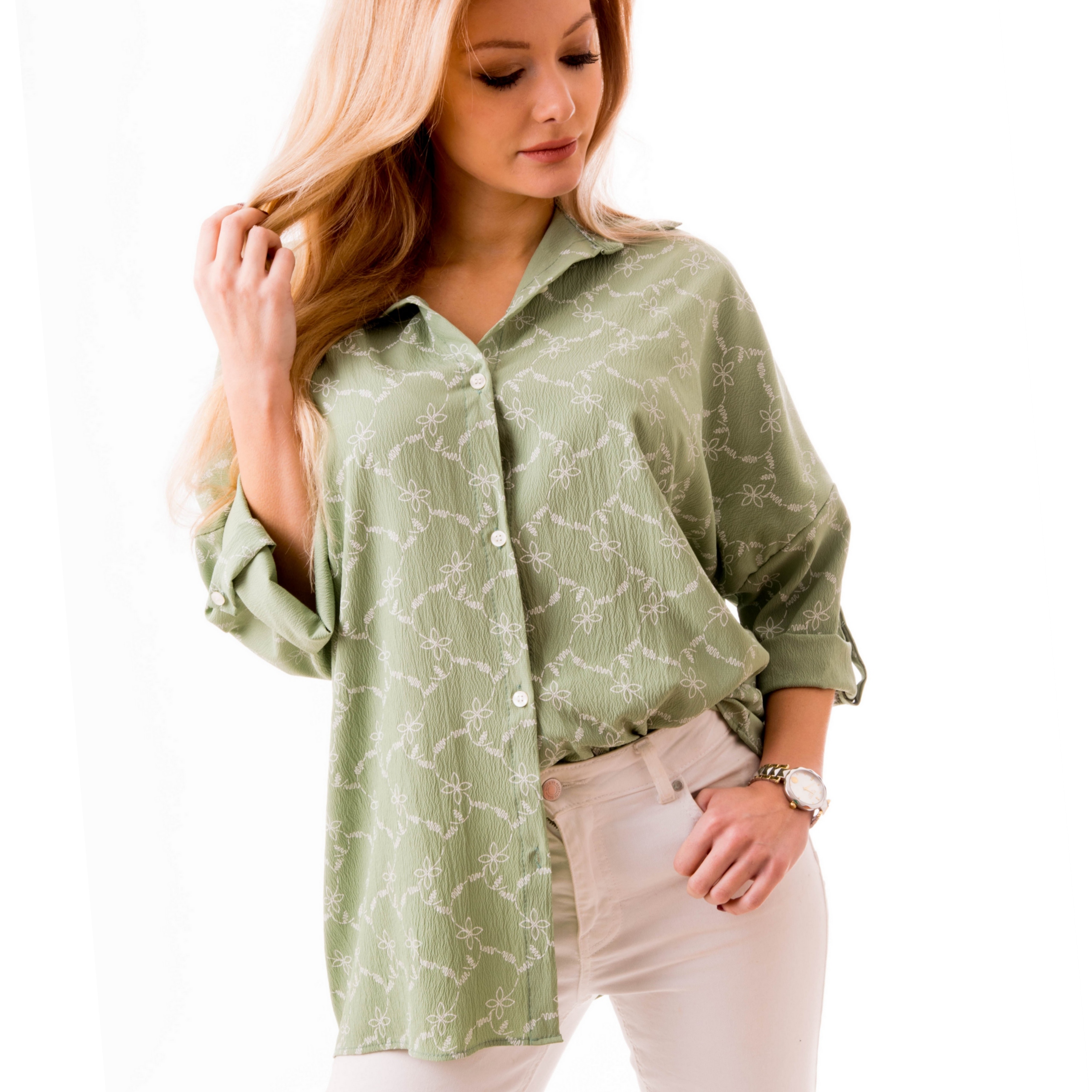 

Modna Luźna Koszula Damska 3XL/4XL