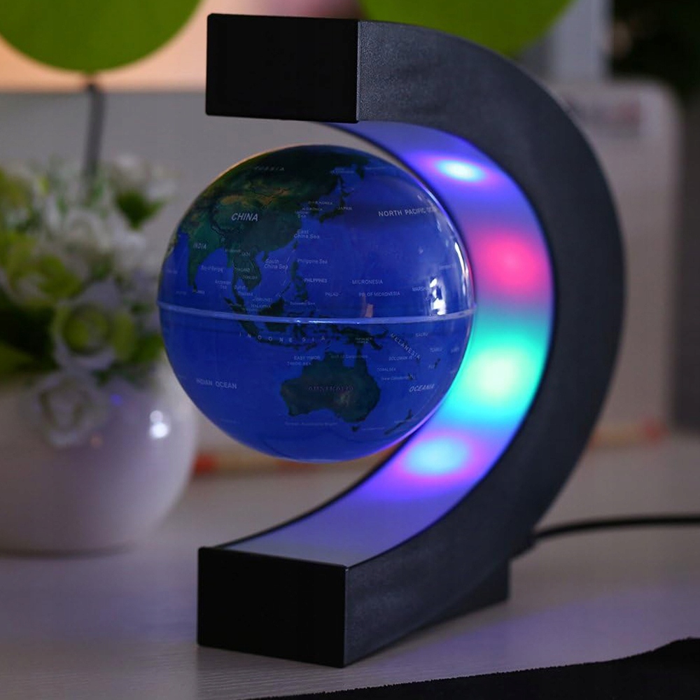 LEWITUJĄCY GLOBUS MAGNETYCZNY LED GLOBUS INTERAKTYWNY GLOBUS PODŚWIETLANY Marka bez marki