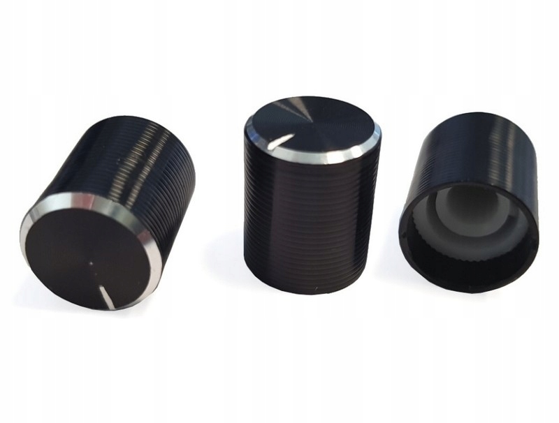 

Gałka na Potencjometr GCLG-15mm 6mm Czarna Gładka