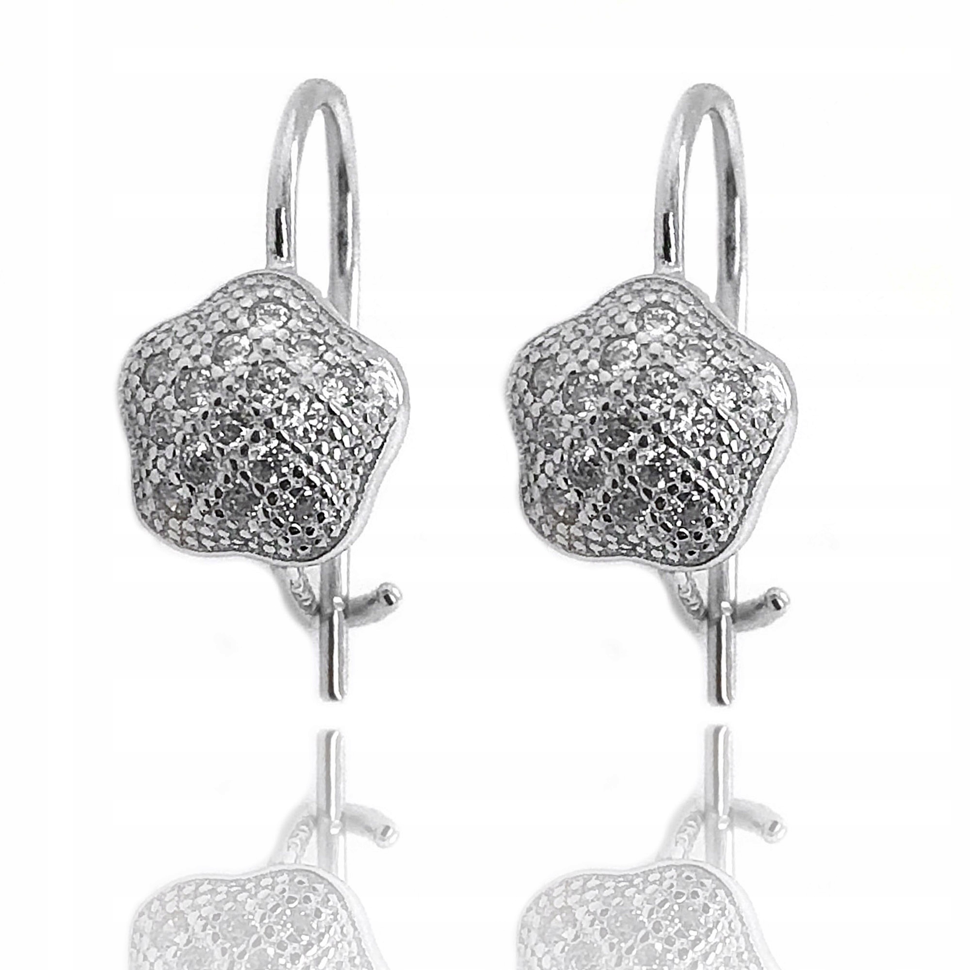 

Srebrne Kolczyki Z Cyrkoniami Dla Dziewczynki