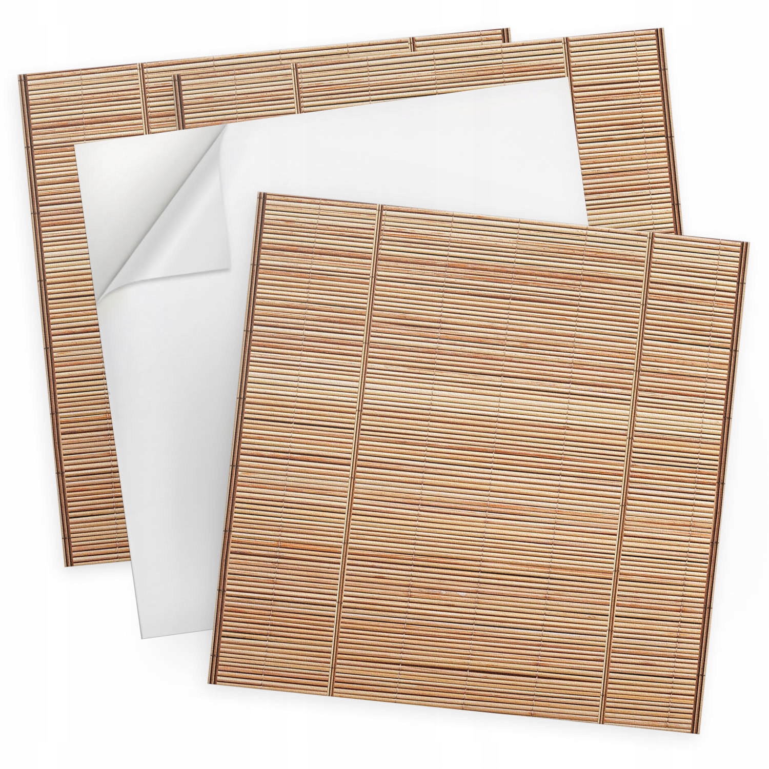 Sada samolepících panelů Deska s vodorovnými žilkami 4 ks 50x50 cm