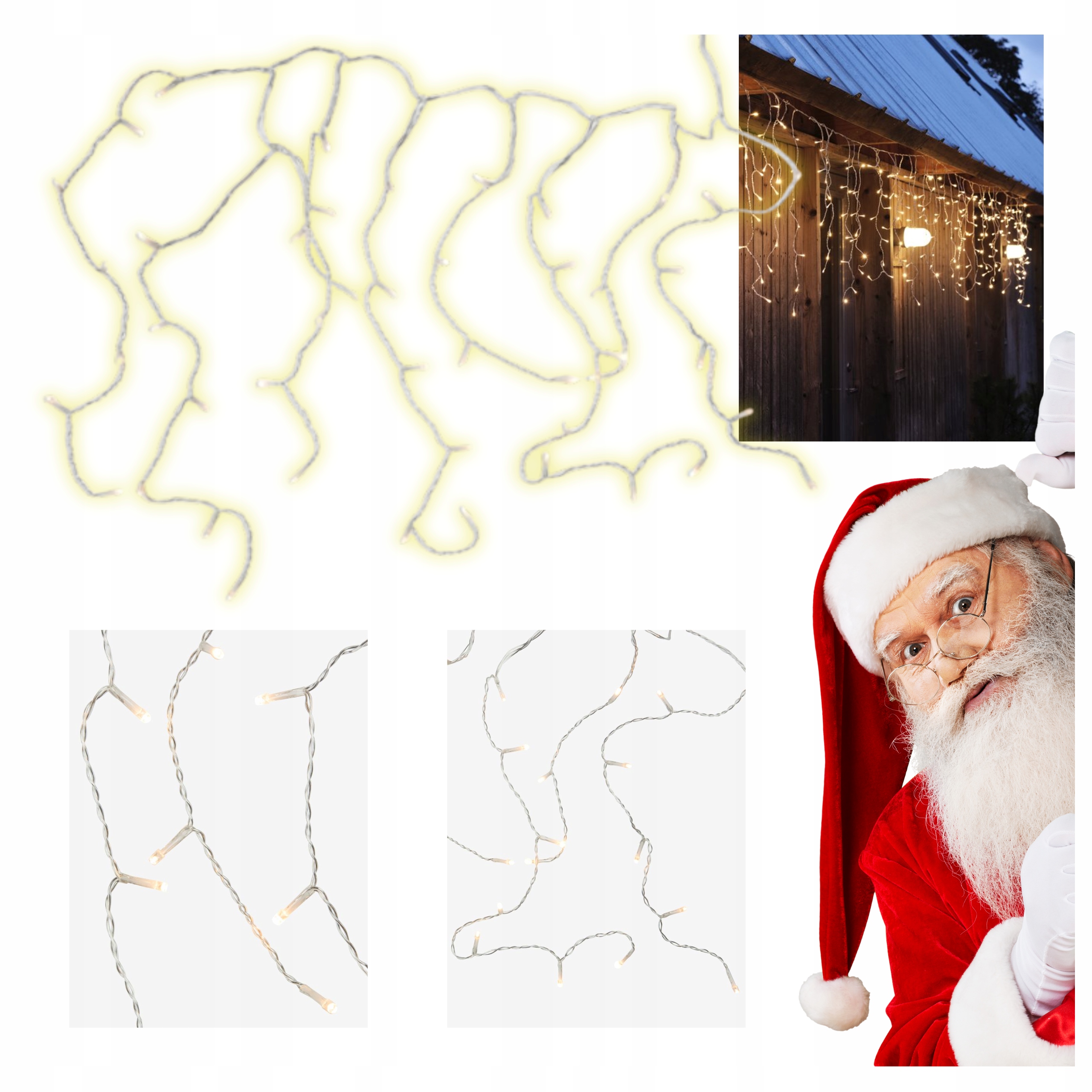 Sople Venkovní Vánoční Lampy 400 Led Vypínač Snotra