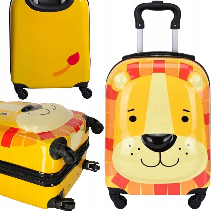 Walizka Dziecięca Podróżna Na Kółkach Bagaż Podręczny Lekka Lew 3D