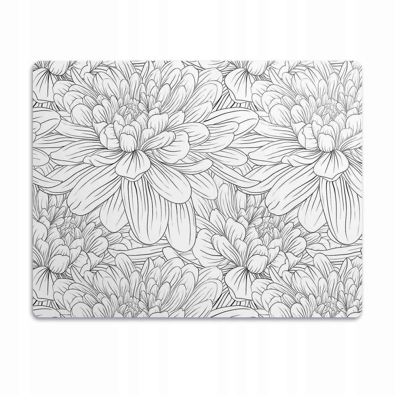 Levně Podložka pro psa pod misku Načrtnuté květiny 90x60 cm