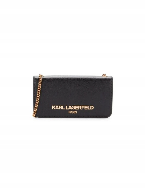 Karl Lagerfeld dámská kožená kabelka, crossbody Logo Leather Chain , řetízk