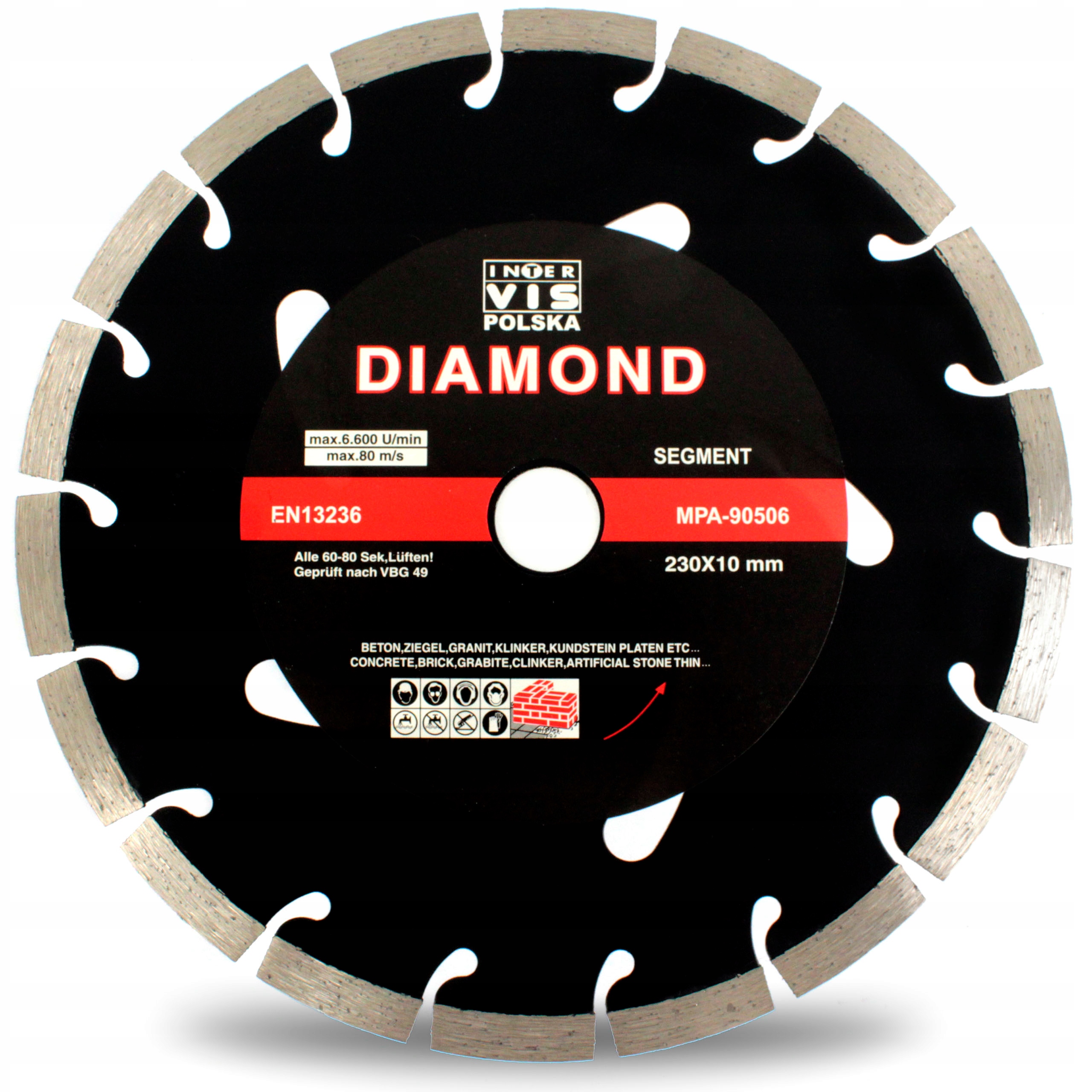 

Tarcza Do Betonu Diamentowa Inter-vis 230 Segment