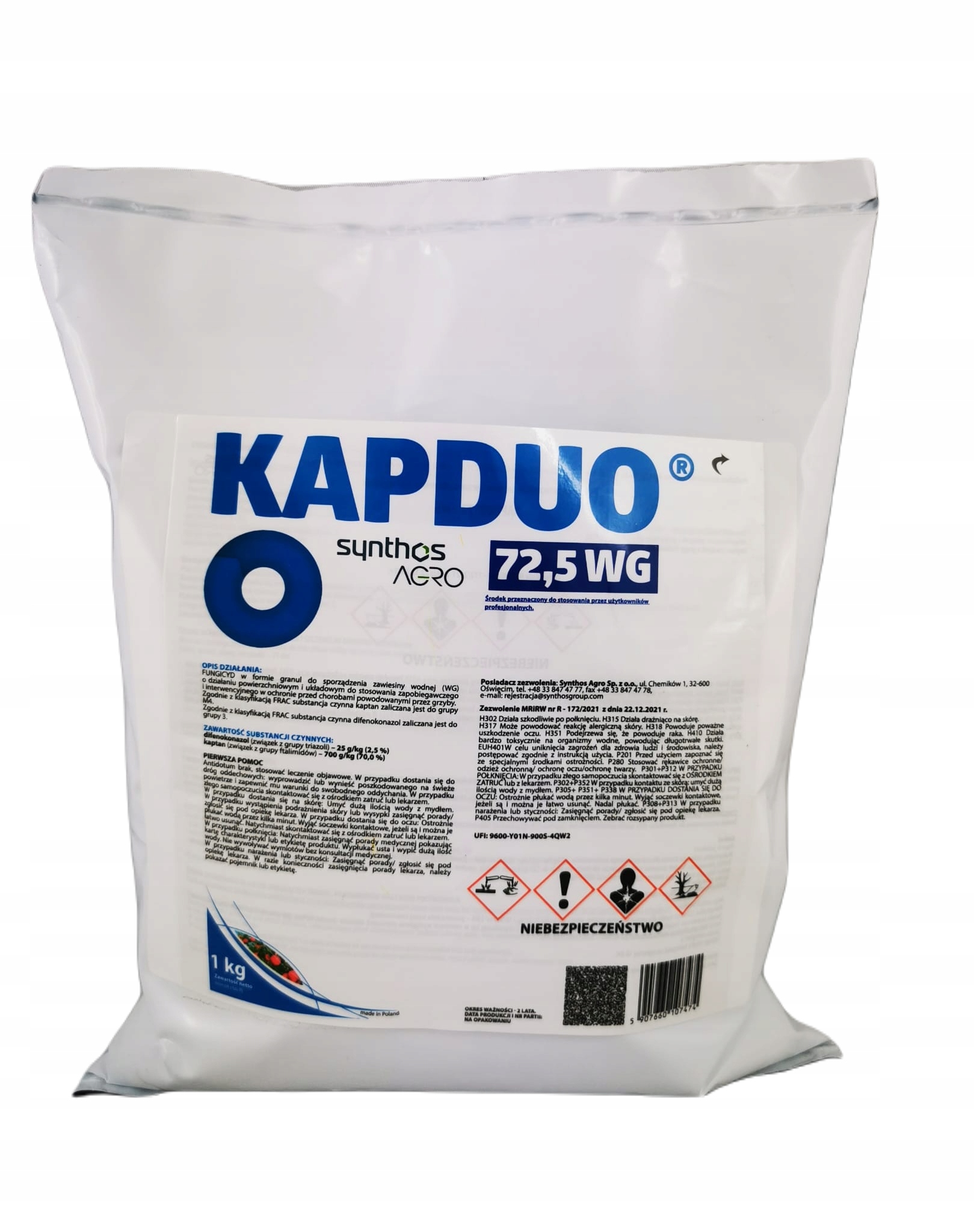 

Kapduo 72,5WG 1kg środek grzybobójczy kaptan