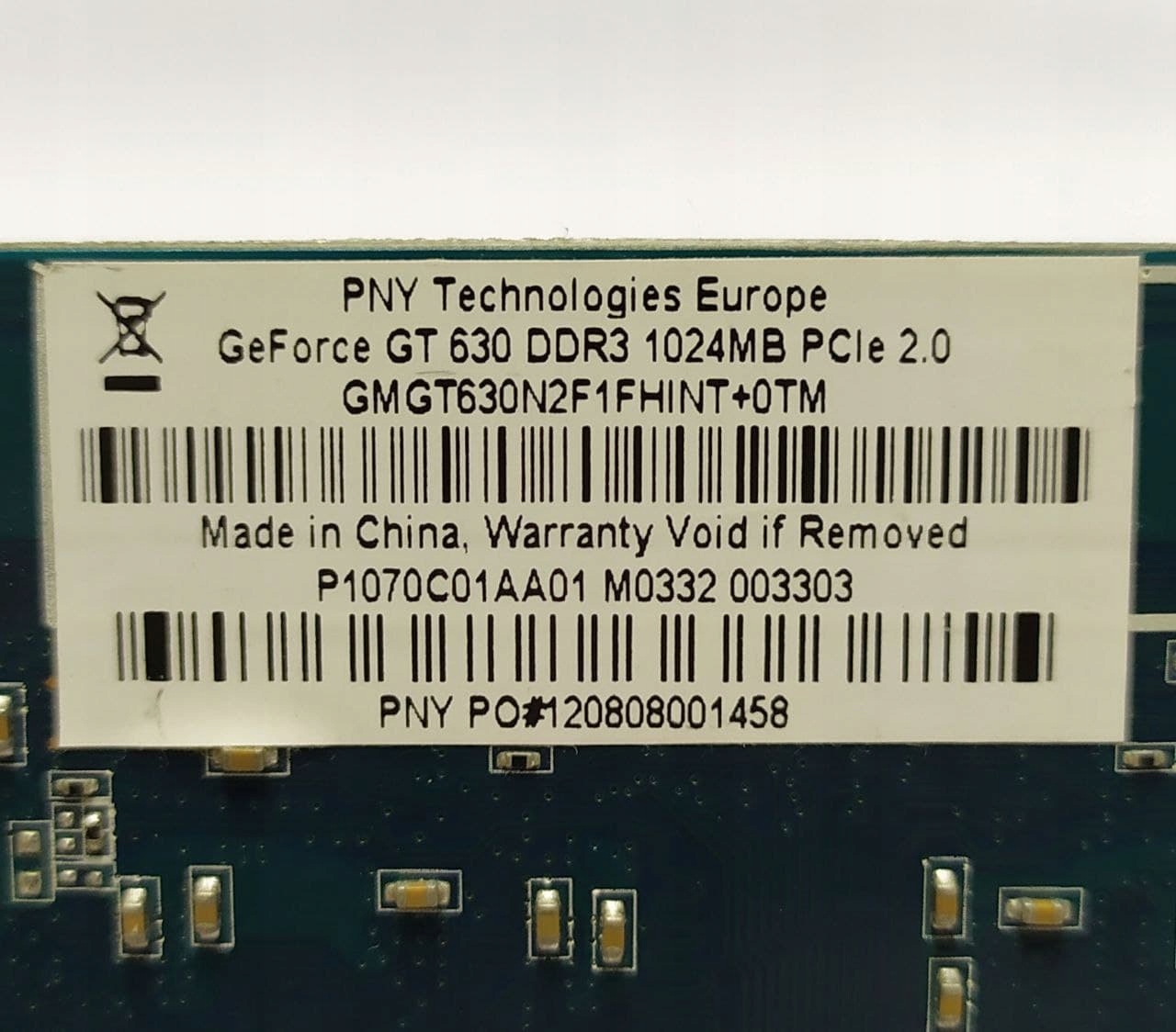 Karta graficzna PNY Nvidia GeForce GT630, 1GB/DDR3 EAN (GTIN) 5905137600763