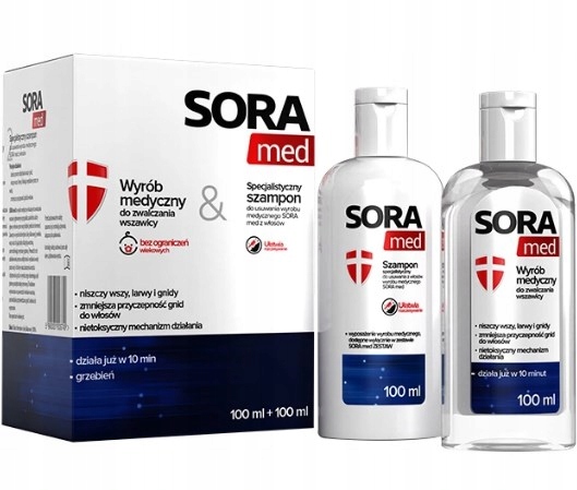

Sora Med Zestaw płyn+szampon Zwalczanie Wszawicy