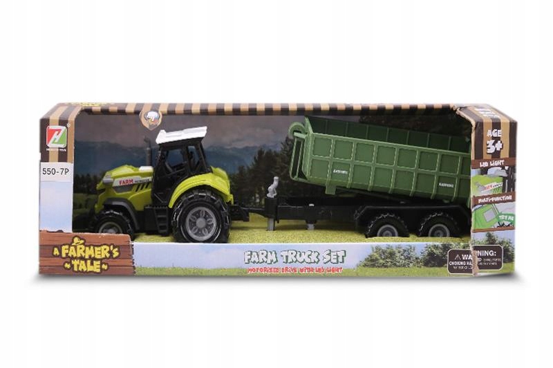 

Pracowity Traktor Z Przyczepą Mini Farma Efekty