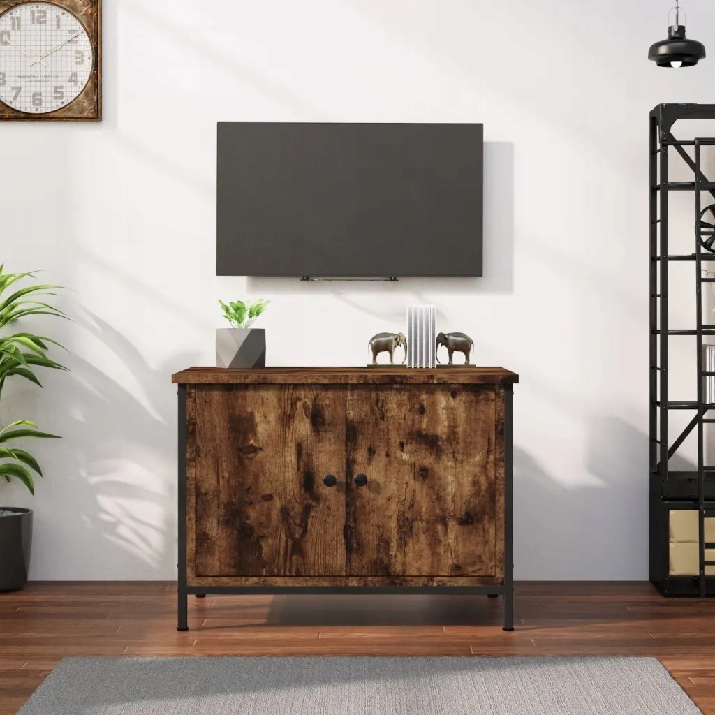 vidaXL Szafka pod Tv, przydymiony dąb, 60x35x45 cm