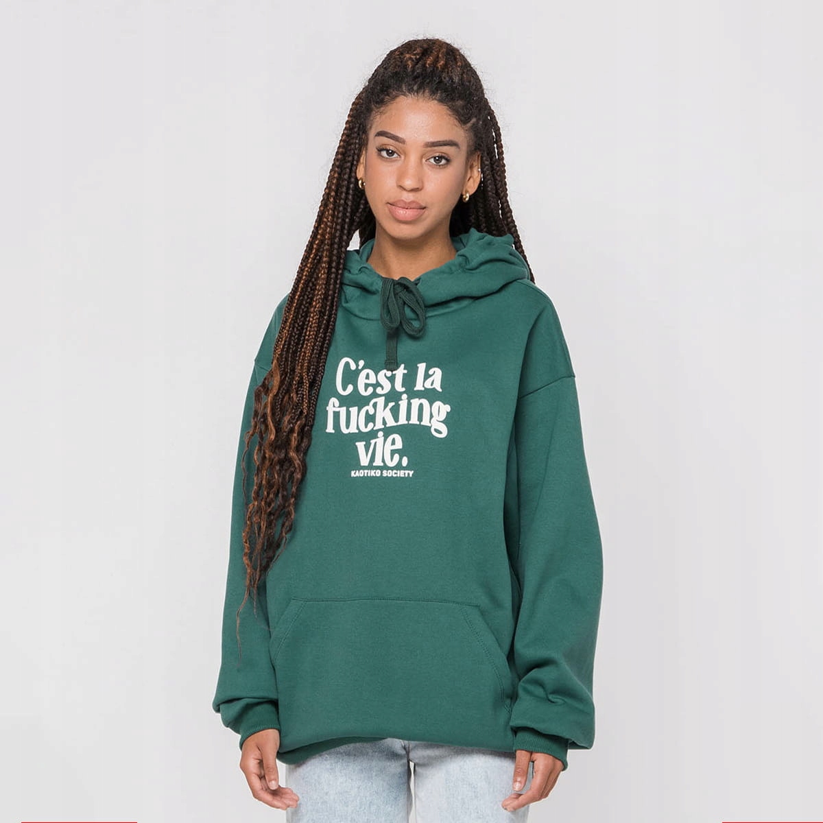 Mikina Kaotiko C'est La Vie S, zelená, Městská