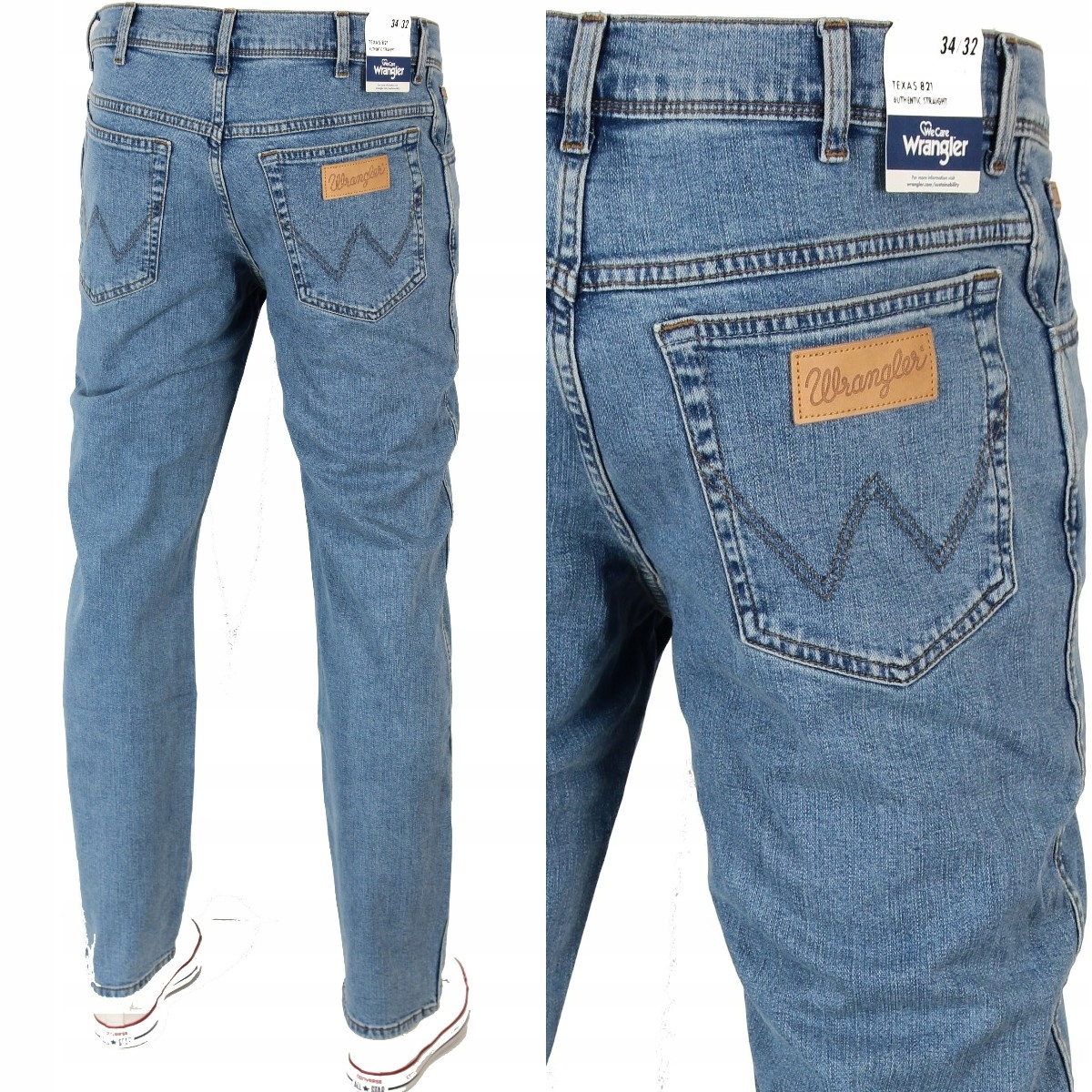 WRANGLER TEXAS STRAIGHT JEANS JEDNODUCHÉ REGULAR _ VEĽKOSTI