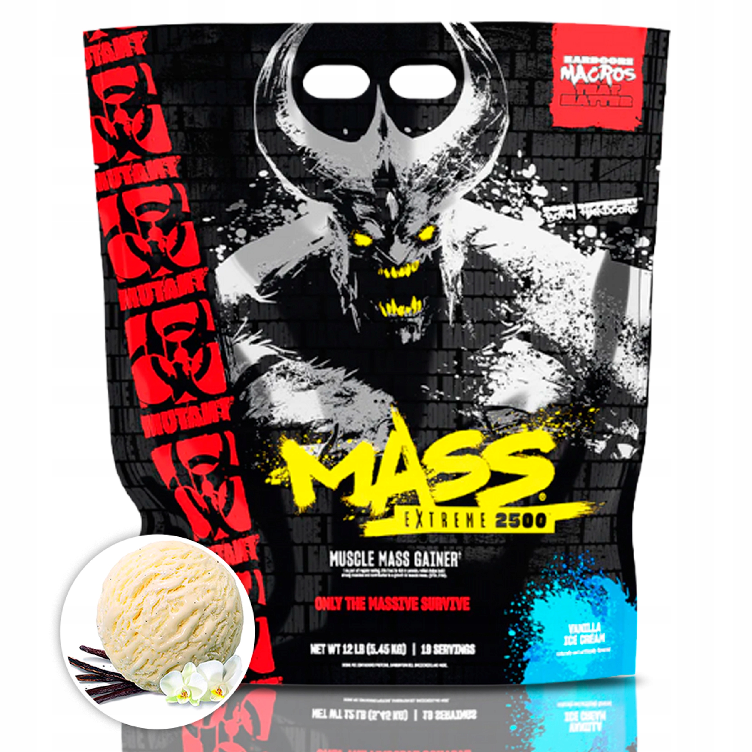 Pvl Mutant Mass Extreme 5450 g Gainer Sacharidy Bílkoviny Na Svalovou Hmotu