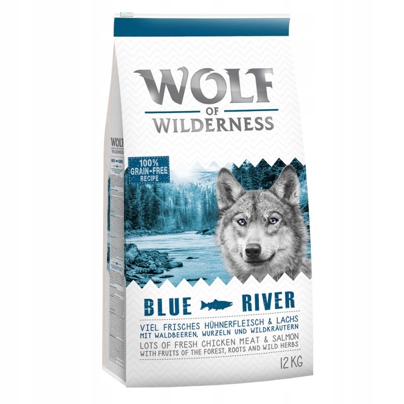 Wolf of Wilderness Adult „Blue River”, losos 12 kg