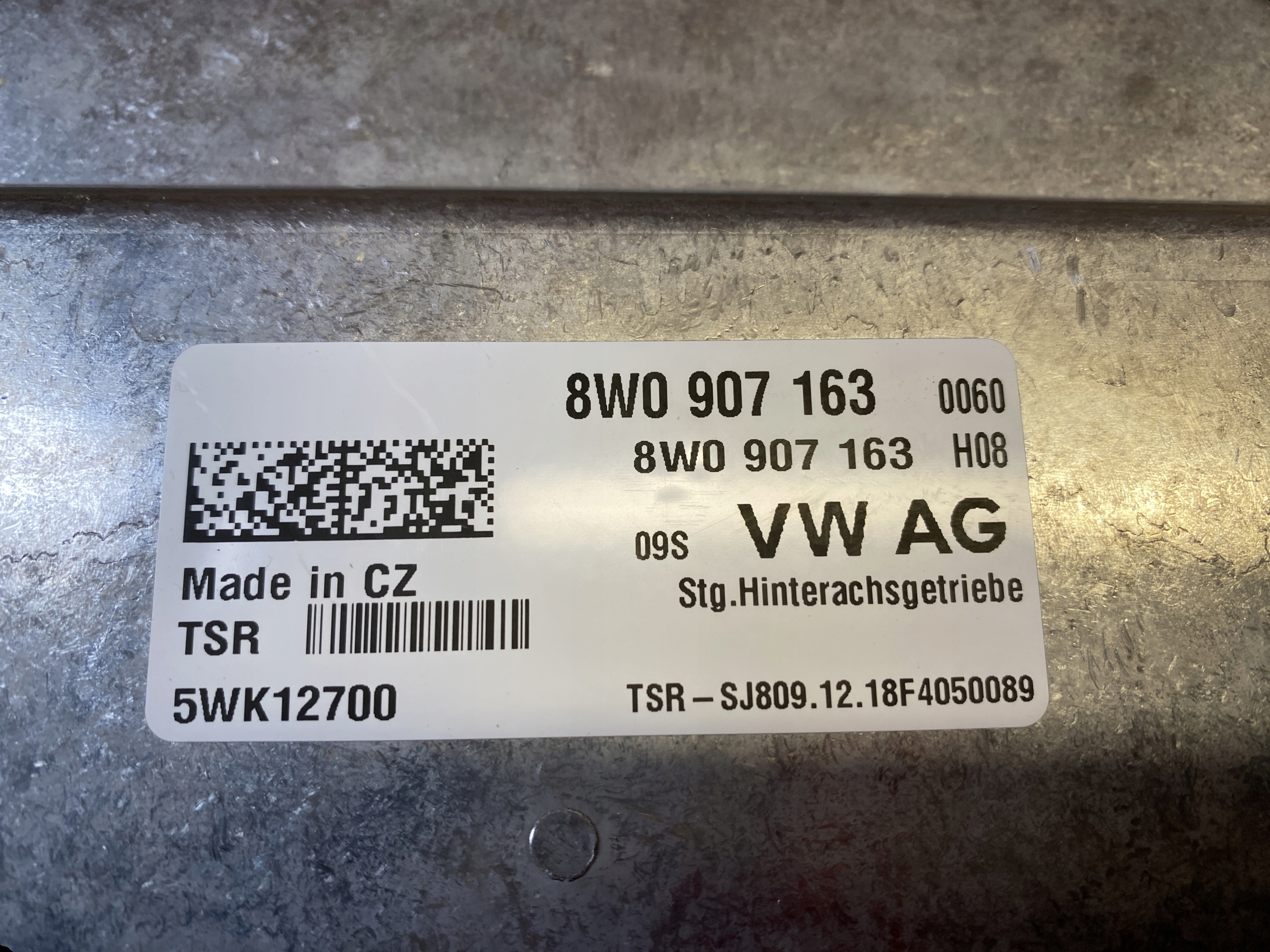 AUDI control unit transmission 8W0907163