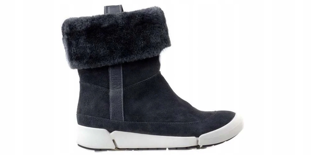 Clarks Dámské kotníkové boty Tri Attract zateplené velikost 37 modrý nubuk