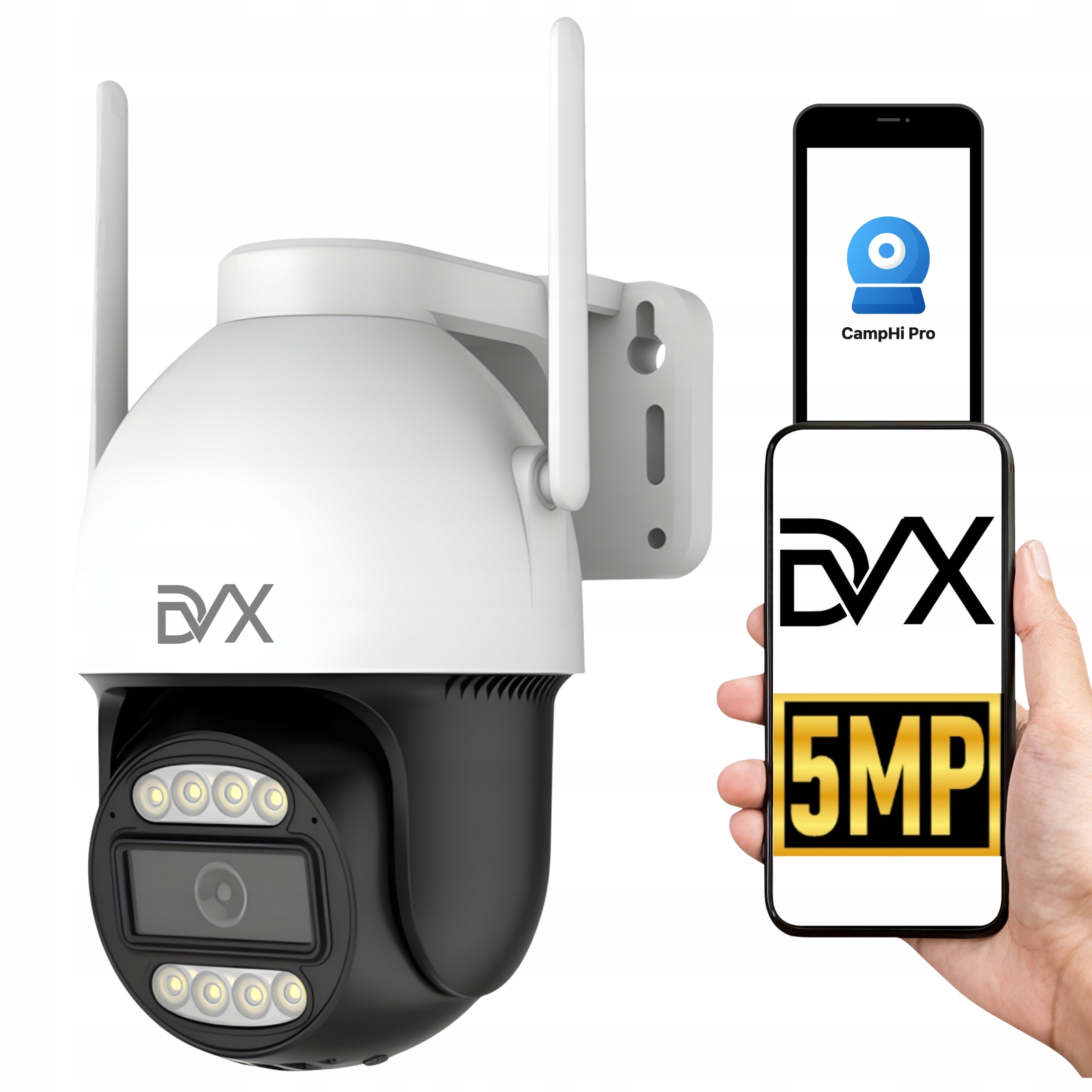 Rotačná Kamera Ptz WiFI Vonkajšia Lan Ip 5MPx Fhd Zoom 6x Detekcia DVX 2K