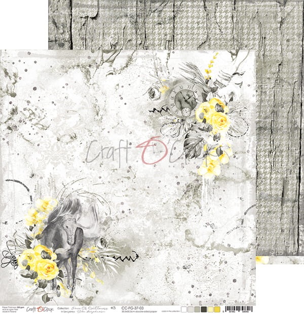 O'clock Force Of Gentleness 03 papier 30 x 30 cm.