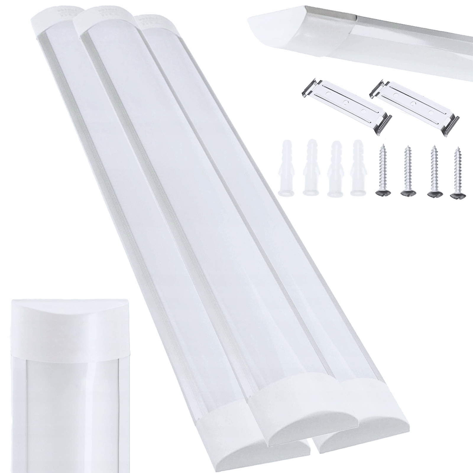 3x Lampa LED Natynkowa Panel 60cm do Garażu Warsztatu Oprawa Świetlówka