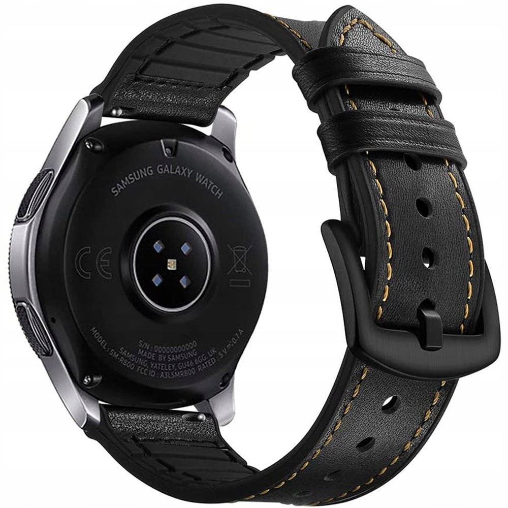 

Skórzany Pasek Do Galaxy Watch 46MM / 3 45MM Black