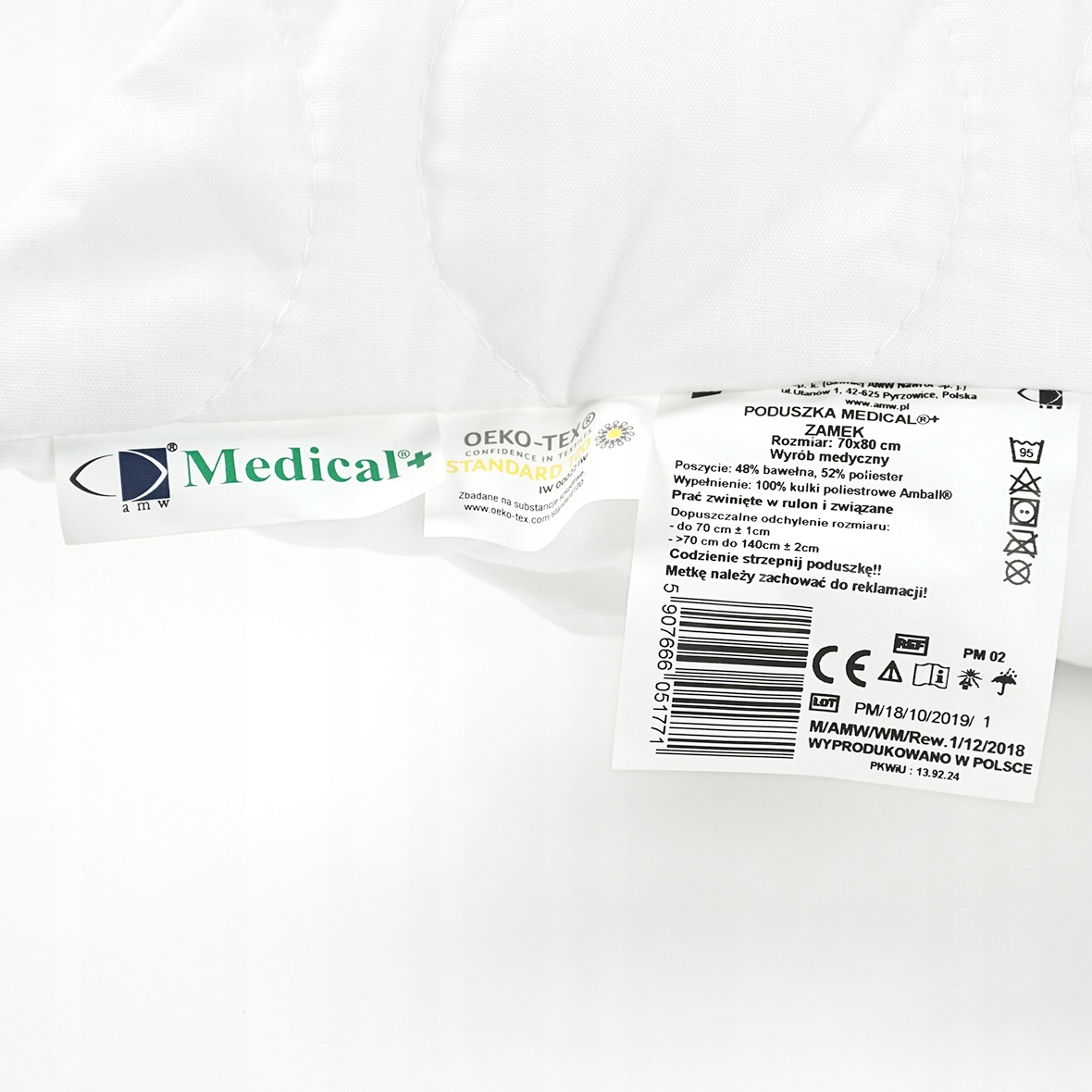 PODUSZKA MEDICAL 70x80 DLA DZIECKA z zamkiem Płeć chłopcy dziewczynki