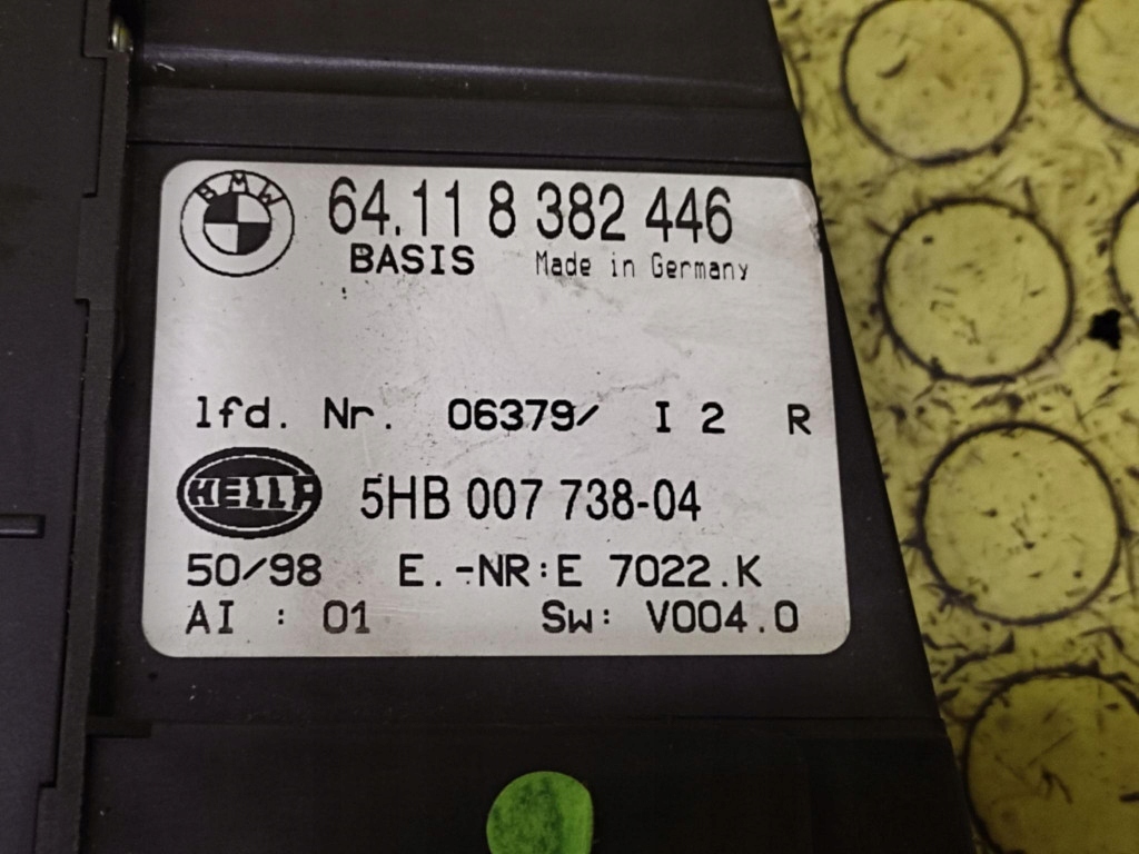 BMW E46 PANEL des lüfters klimaanlage 64118382446