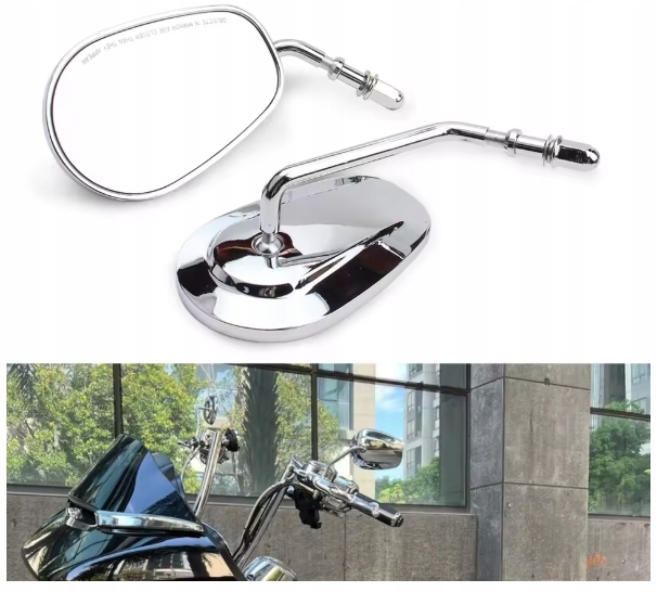 Sada zrcátek, chromovaná, Harley Davidson Hd Street Glide Road King Iron