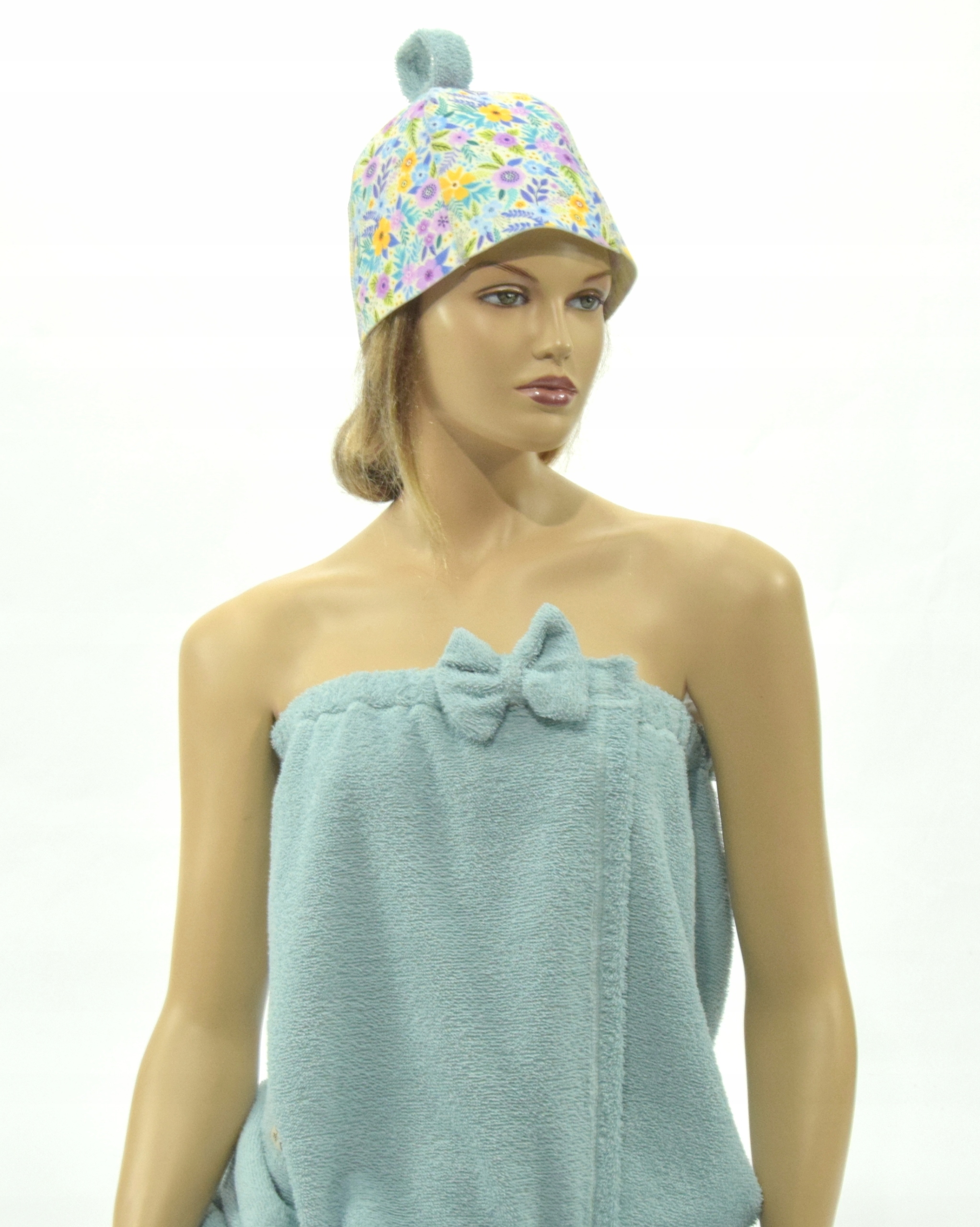 saunová čiapka dámsky set 4 ks 100 % bavlna M