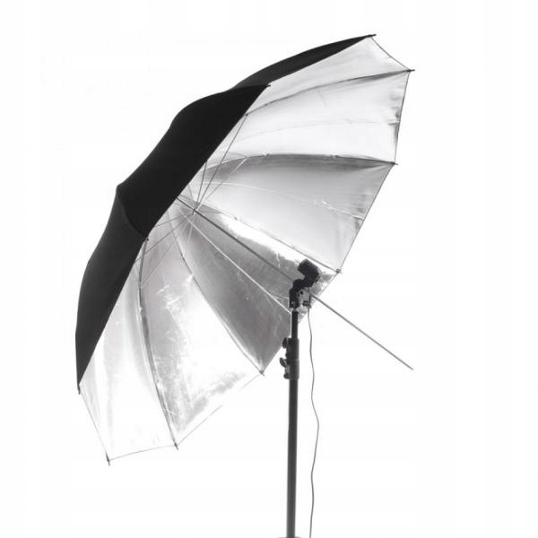 

Parasolka jednowarstwowa reflektor srebrny 84cm
