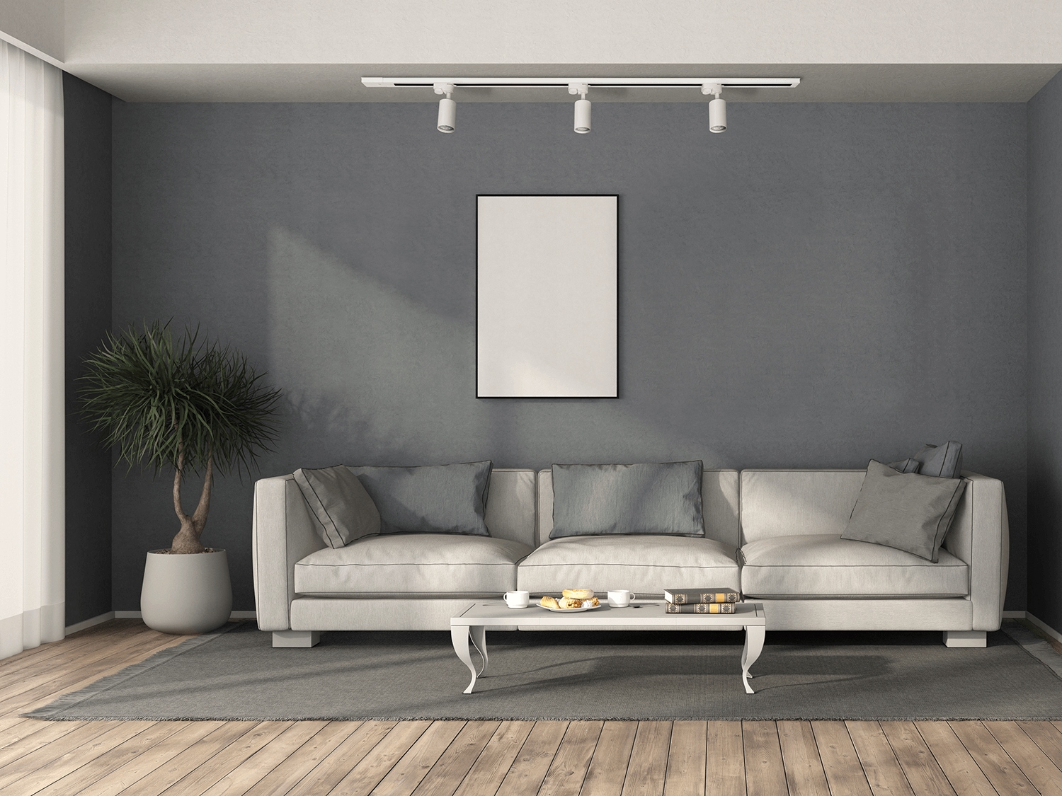 LISTWA SZYNOWA BIAŁA 1.5M DO LAMPY SKLEPOWEJ LED Zasilanie sieciowe