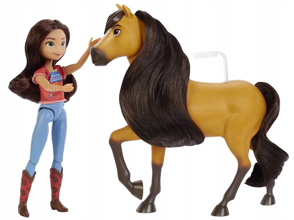 Mattel Lalka + koń Mustang Duch wolności Spirit Lalka na koniu ZA4924 Efekty brak