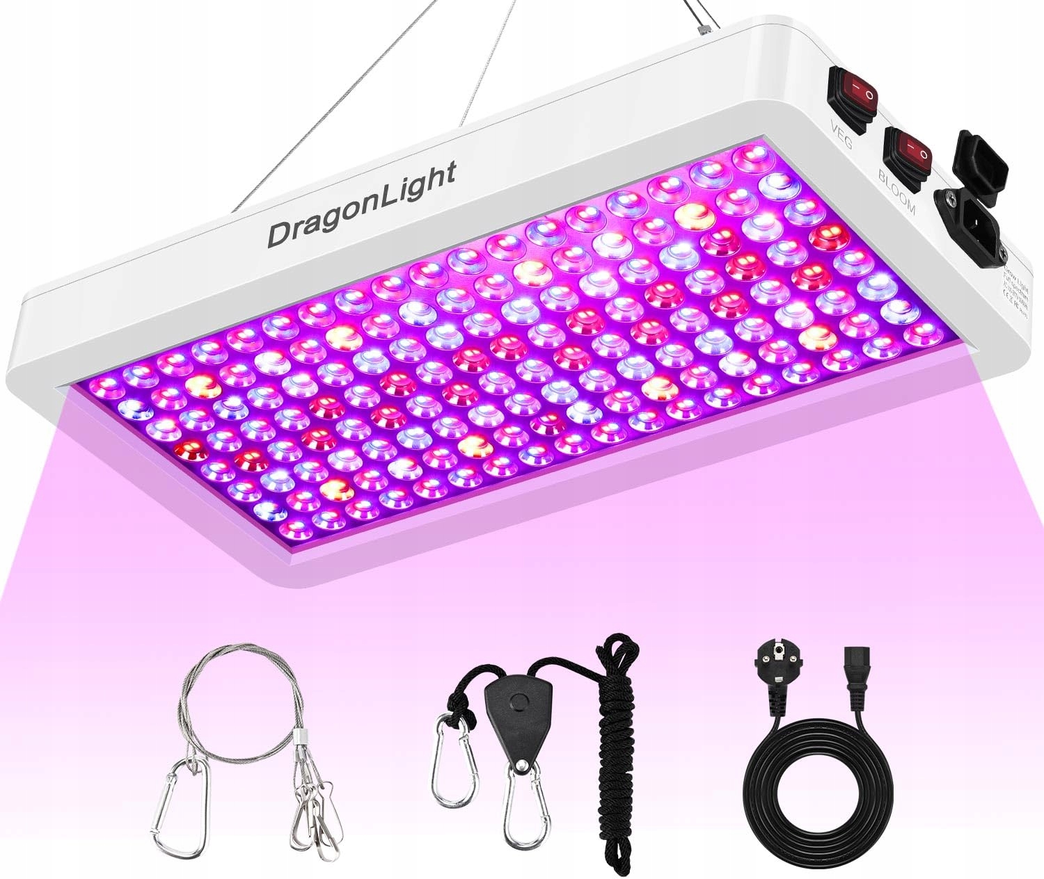Led lampa DragonLight BW2000 pro pěstování rostlin, plné spektrum Uv Ir světla
