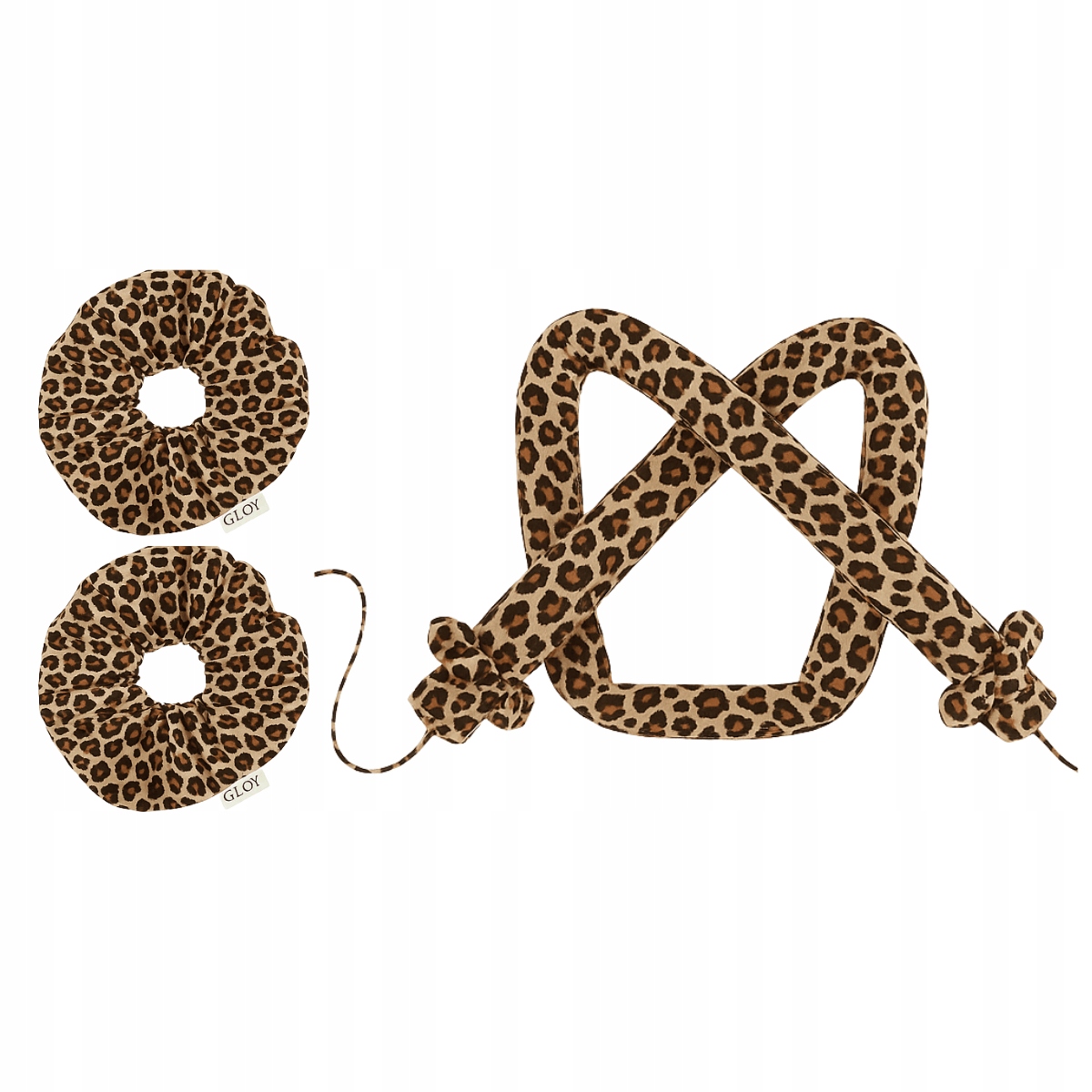 Glov Coolcurl, Satin Cheetah váleček pro natáčení vlasů za studena 2 gumičky