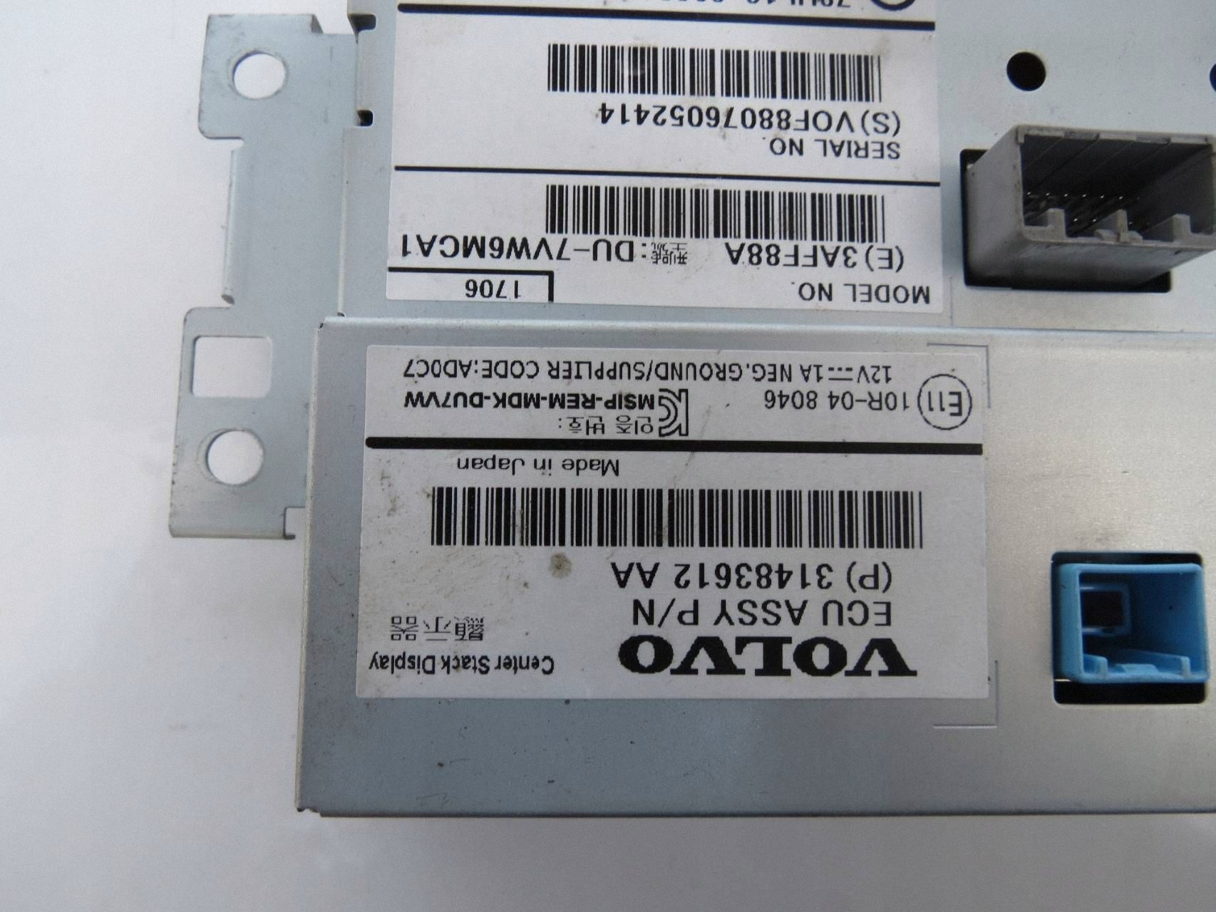 Display NAVI VOLVO V60 31483612 3AFF88A DU7VW6MCA1