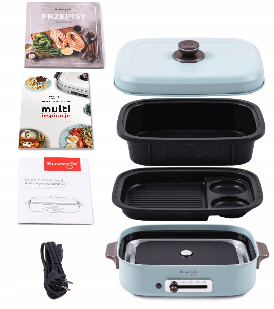 

Multigrill Elektryczny Kuvings Styl Retro Błękit