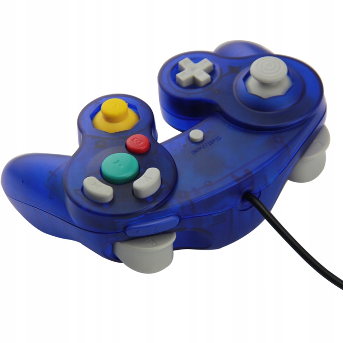 IRIS Pad gamepad do konsoli GameCube NGC i Wii transparentny niebieski