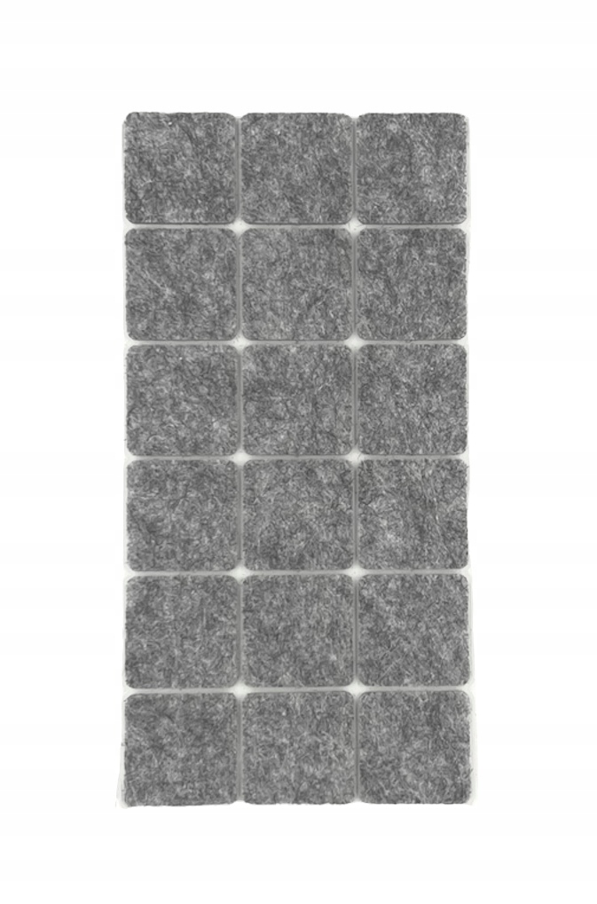 

Podkładki filcowe samoprzylepne szare 25x25mm x18