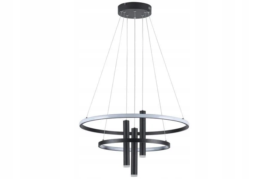 Závěsná lampa Reality Amanda Led černá, 3W+40W, 4000K, 3 body