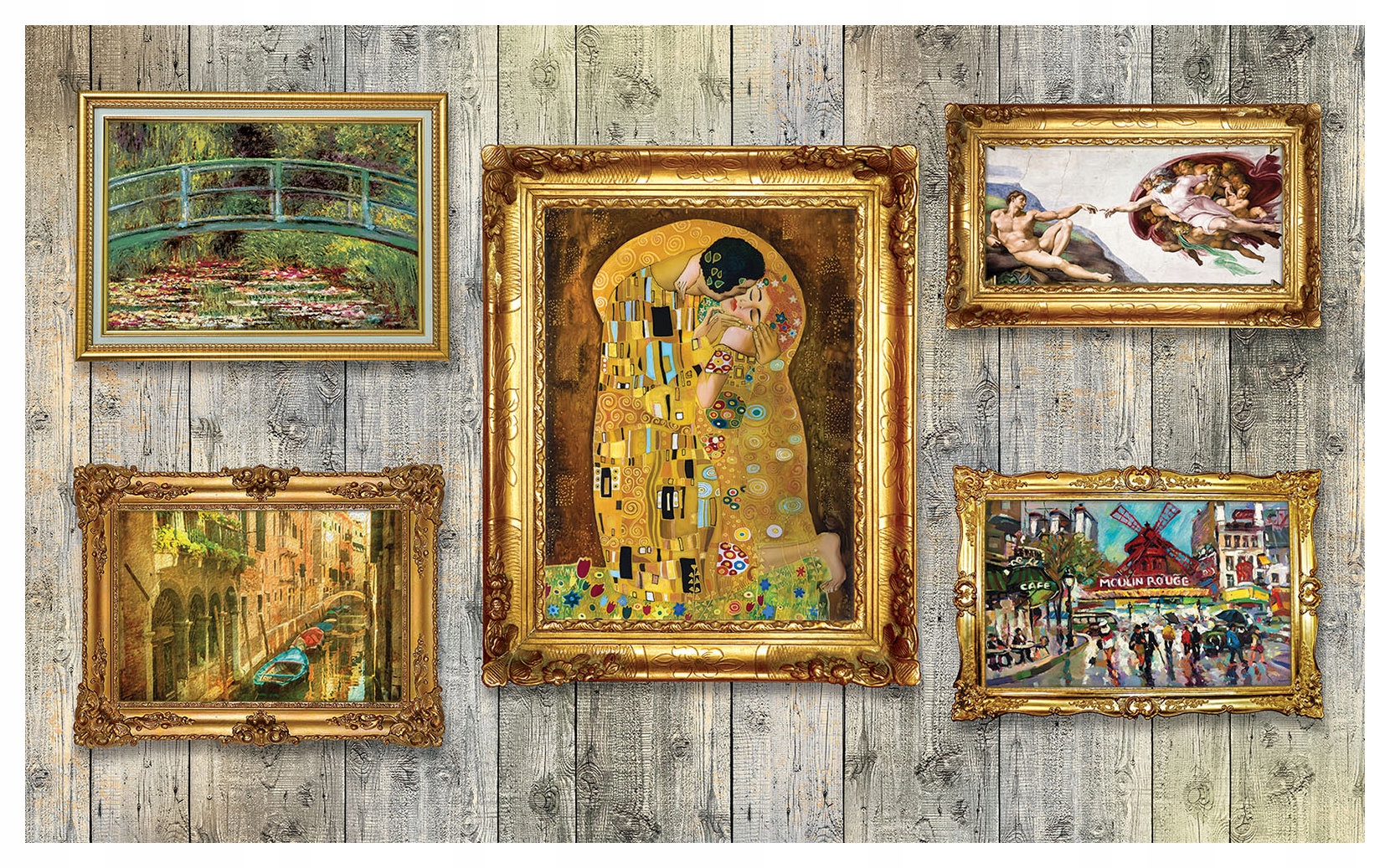 Fototapeta Zlaté rámy strom mistrovské dílo vinylová 254x184 lepidlo