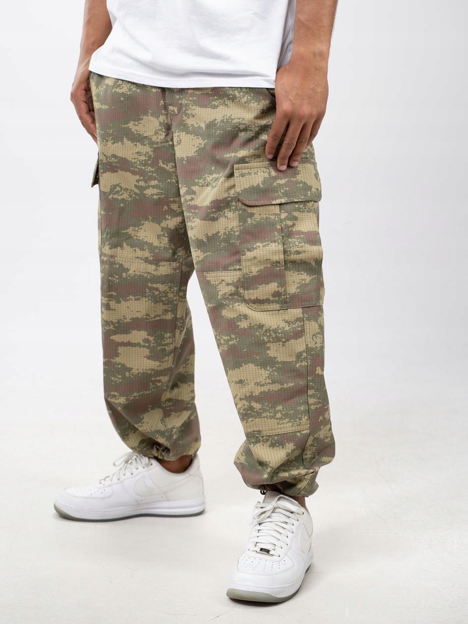 Vojenské taktické kalhoty Vojenské Kapsáče Pánské Maskáčový Jigga Wear L