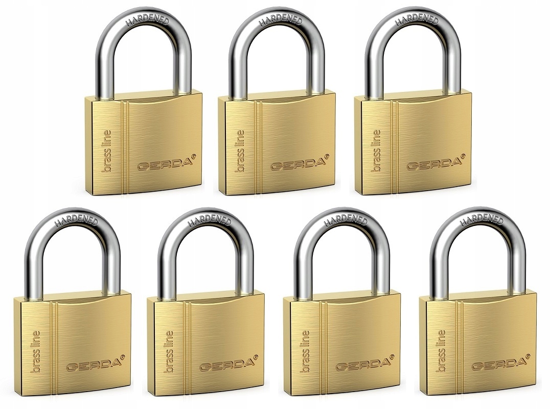 

Gerda Brass Line 7 Kłódki System Jednego Klucza 40