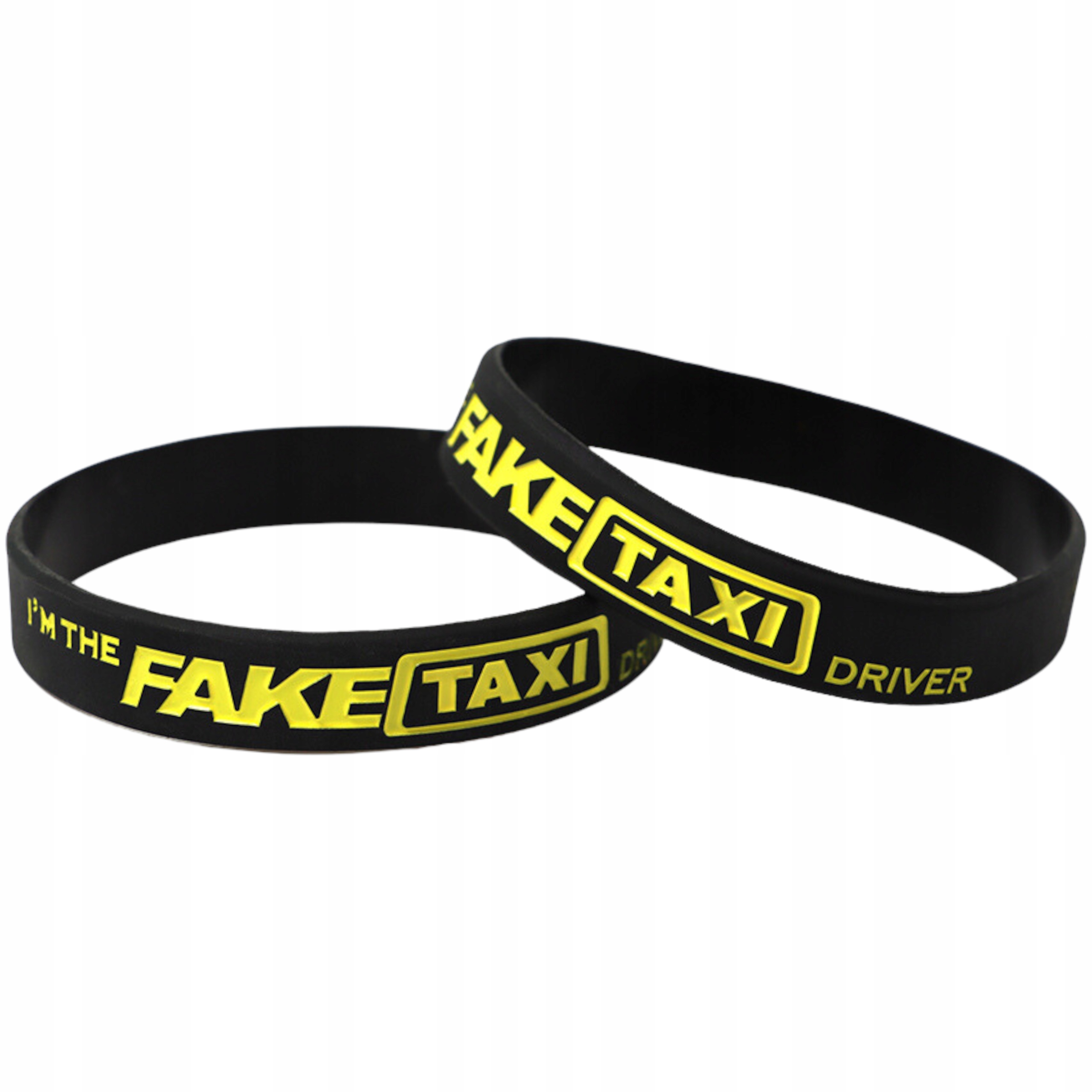 Opaska silikonowa na rękę męska damska Fake Taxi Czarna