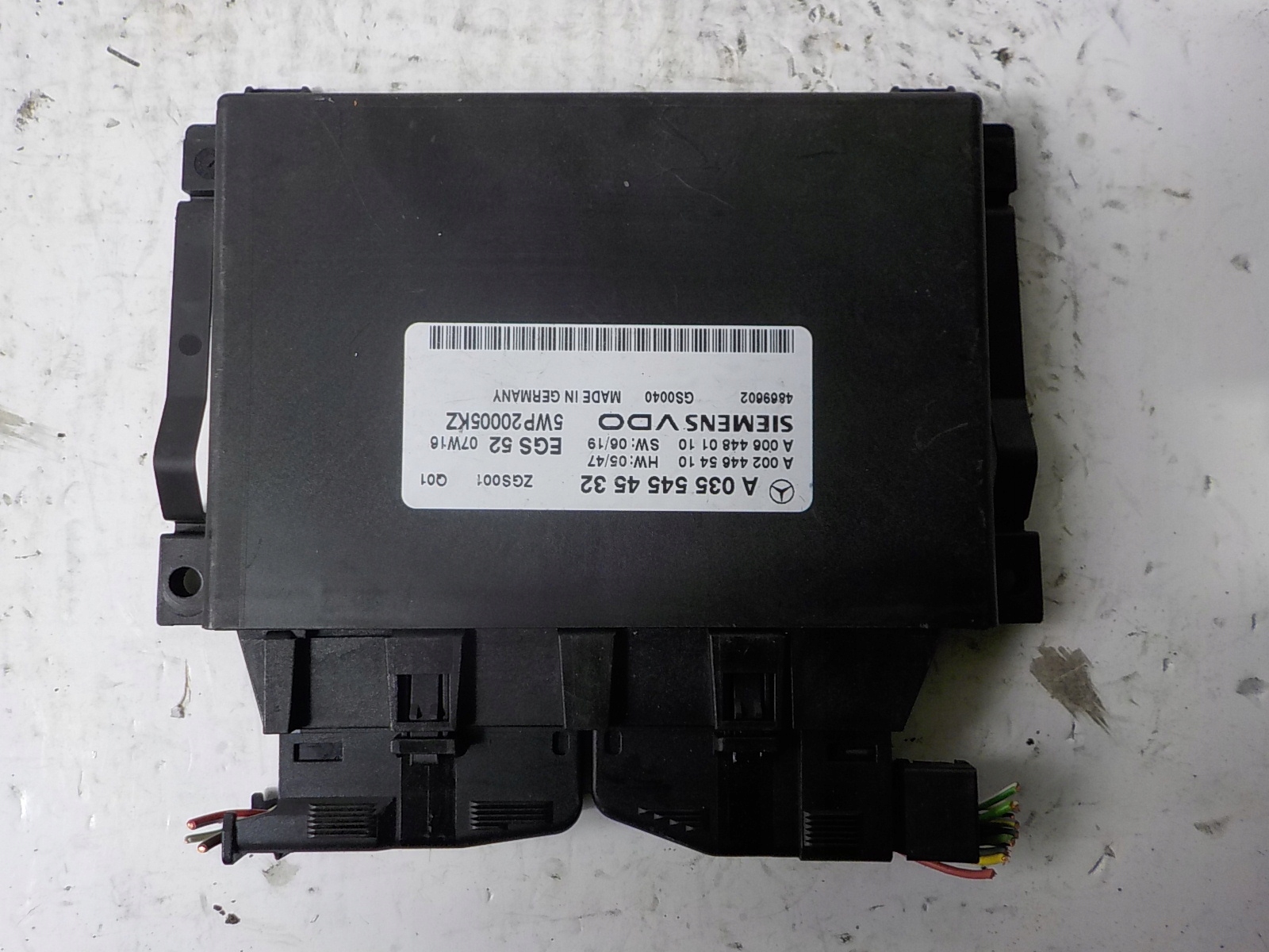 MERCEDES CLK C209 computer control unit gearboxes A0355454532 5WP20005KZ