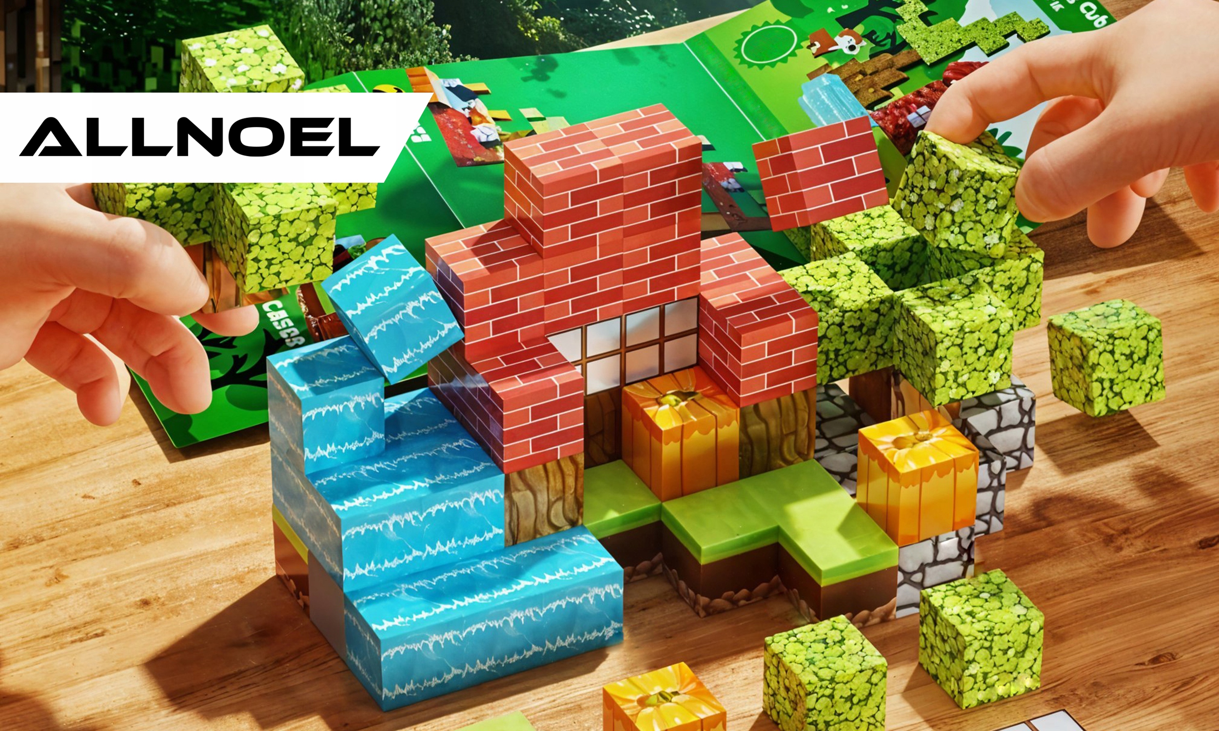 MAGNETINIAI KALADĖLIAI 501 EL VAIKAMS SKIRTAS KUBELĖLIS + 6 FIGŪRĖLĖS IR PIKSELIAI, originalioje pakuotėje