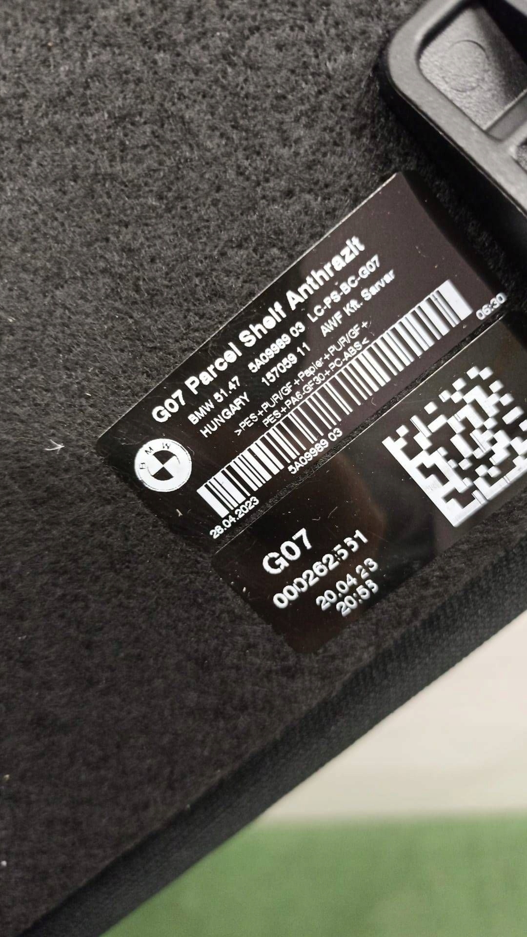 BMW X7 G07 plato boot rear part rear 5A09989