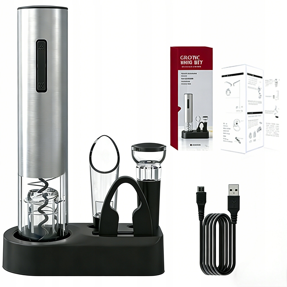 Elektrický Otvírák Na Víno S Automatickou Vývrtkou Na Láhve, Sada 25W